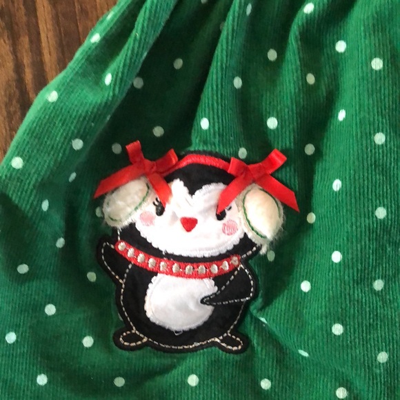 Young Hearts polka dot corduroy overall dress 4T - Picture 2 of 5